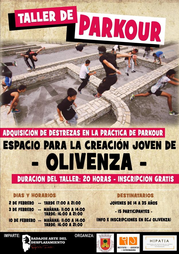 Cartel Parkour Olivenza