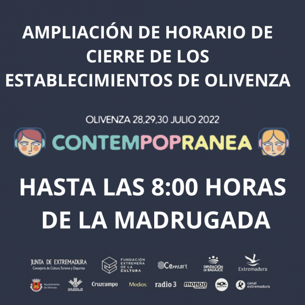 AMPLIACIÓN DE HORARIO DE CIERRE DE LOS ESTABLECIMIENTOS DE OLIVENZA