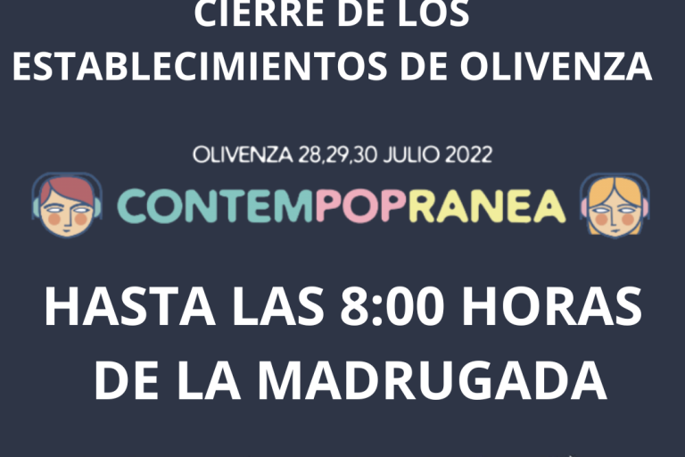 AMPLIACIÓN DE HORARIO DE CIERRE DE LOS ESTABLECIMIENTOS DE OLIVENZA