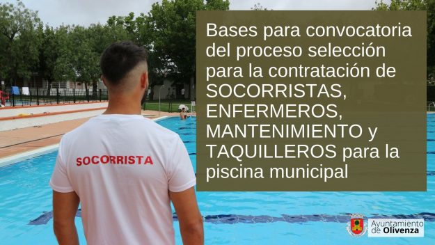 Bases para convocatoria del proceso selección para la contratación de personal laboral temporal con destino a la piscina municipal de varias categorías
