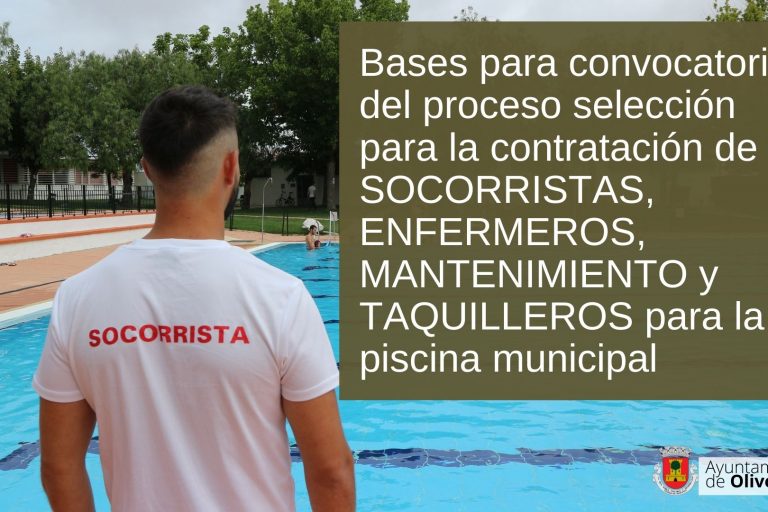 Bases para convocatoria del proceso selección para la contratación de personal laboral temporal con destino a la piscina municipal de varias categorías