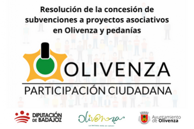 Bases reguladoras para la concesión de subvenciones a proyectos asociativos en Olivenza y pedanías (1)