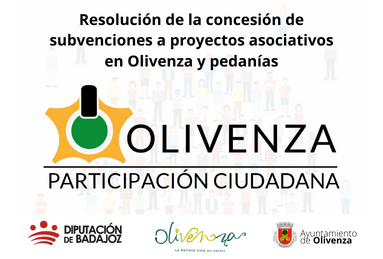 Bases reguladoras para la concesión de subvenciones a proyectos asociativos en Olivenza y pedanías (1)