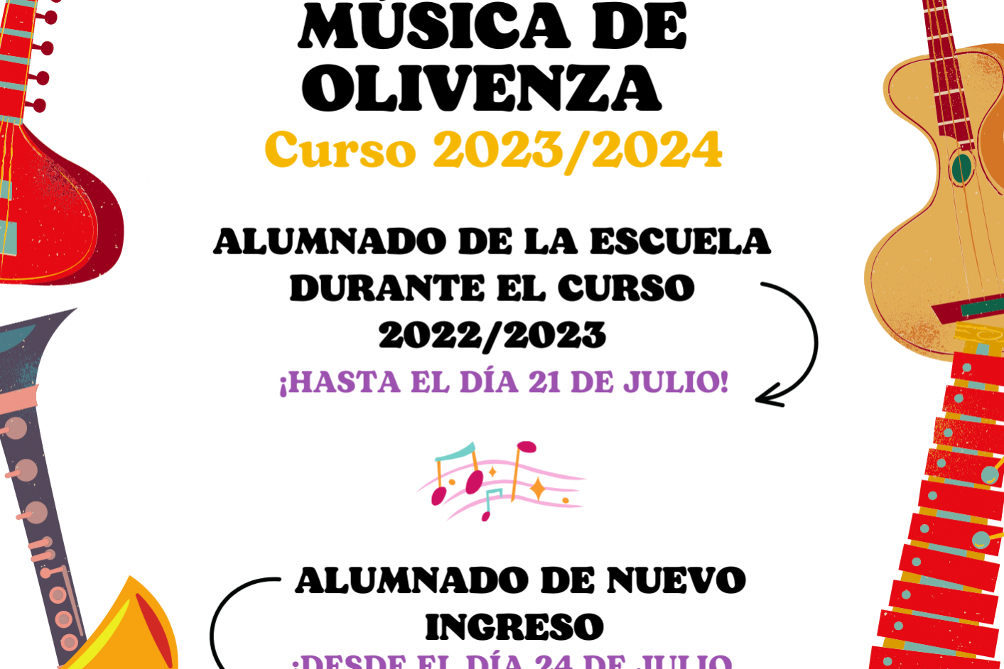 CARTEL MATRÍCULAS EMM CURSO 2023-2024