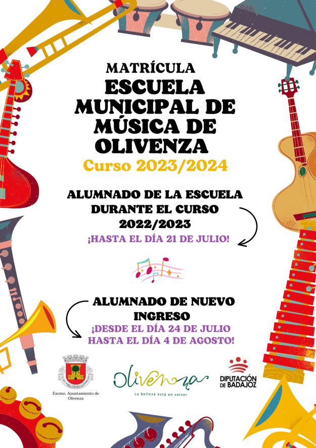 CARTEL MATRÍCULAS EMM CURSO 2023-2024