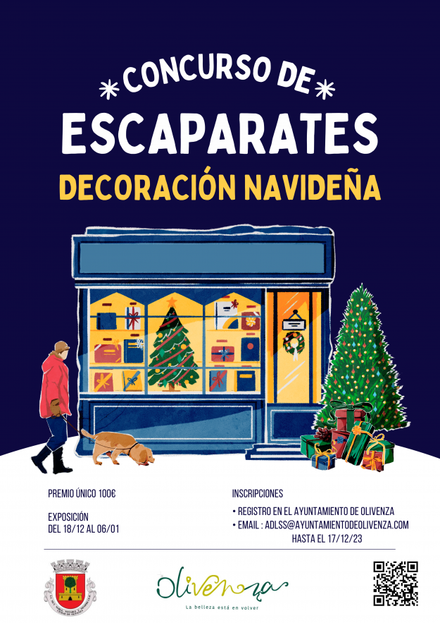 Cartel Concurso de Escaparates Navideños Ilustrativo Colorido (2)