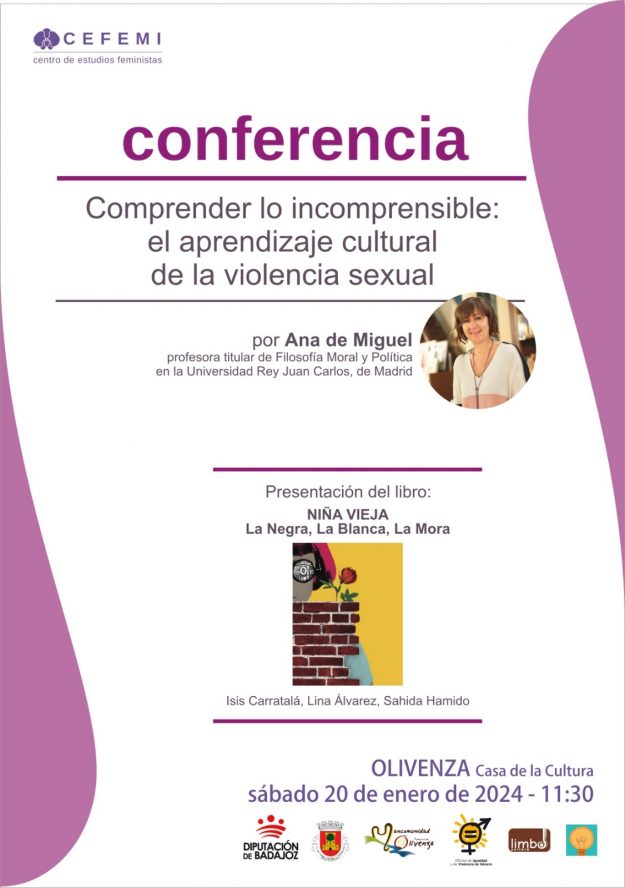 Cartel confrencia Ana de Miguel