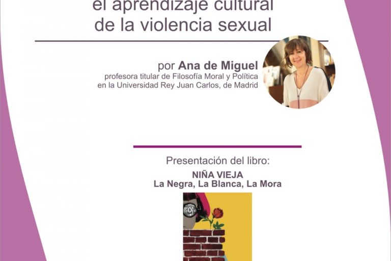 Cartel confrencia Ana de Miguel