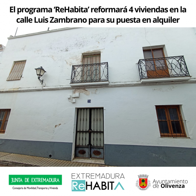 El programa ‘ReHabita’ reformará 4 viviendas en la calle Luis Zambrano para su puesta en alquiler