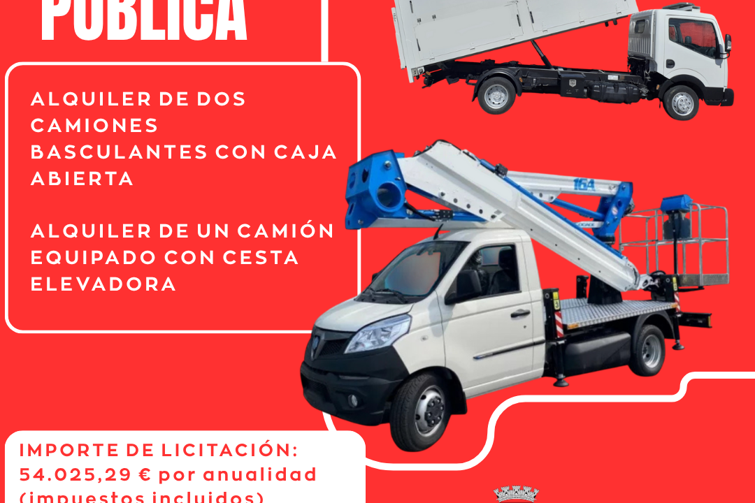 IMPORTE DE LICITACIÓN 44.649,00 € por anualidad PRESENTACIÓN OFERTAS Hasta el 3 de noviembre 2025