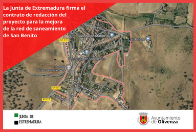 La Junta de Extremadura firma el contrato de redacción del proyecto para la mejora de la red de saneamiento de San Benito