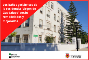 Los baños geriátricos de la residencia ‘Virgen de Guadalupe’ serán remodelados y mejorados