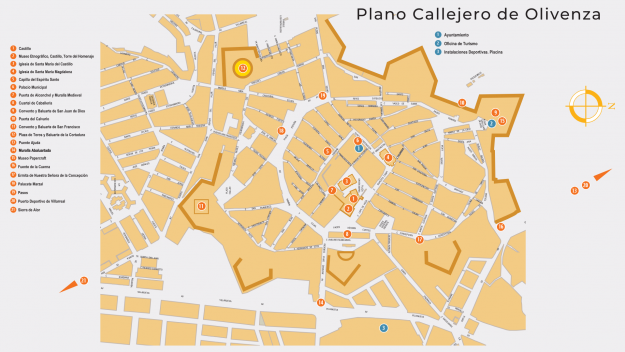 Plano Callejero de Olivenza