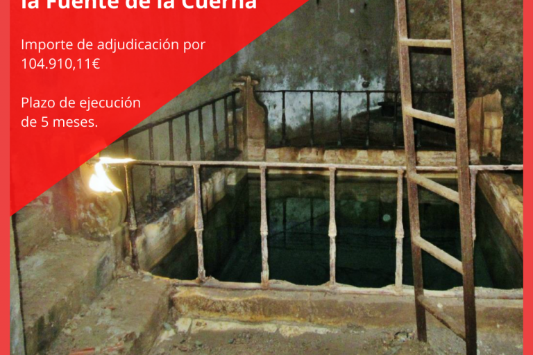Sale a licitación las obras de rehabilitación del Aljibe de la Fuente de la Cuerna