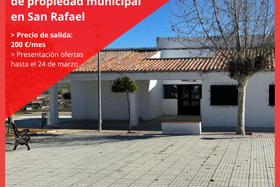 Sale a licitación la explotación de la antigua cafetería del Hogar de  Mayores de San Rafael – Ayuntamiento de Olivenza