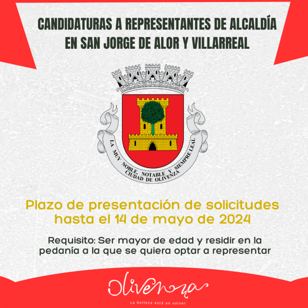 candidaturas a representantes de alcaldía en SAN JORGE DE ALOR Y VILLARREAL (1)